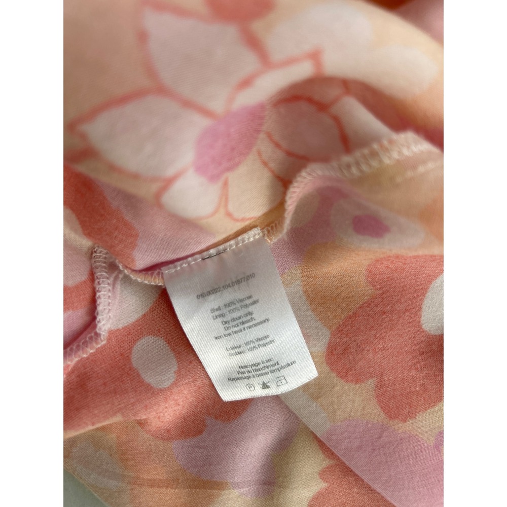 RIXO Ariel Floral Midi Dress Pink Orange Yellow Size S Mod Retro Flower Power - Picture 8 of 12